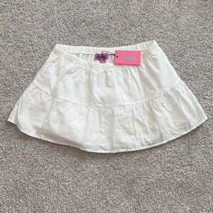 Edikted White Tiered Mini Skirt Casual